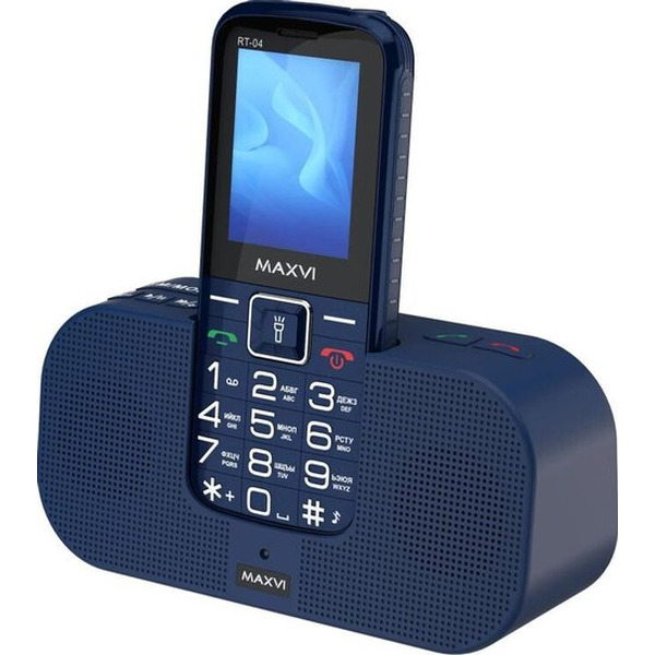 Кнопочный телефон Maxvi RT-04 (синий)