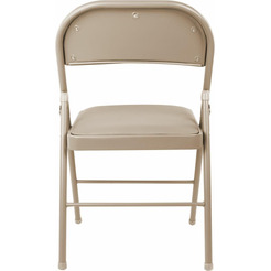 Стулья складные BRABIX Golf Plus CF-003 КОМФОРТ (КОМПЛЕКТ 4шт., бежевый каркас, кожзам бежевый) 533033