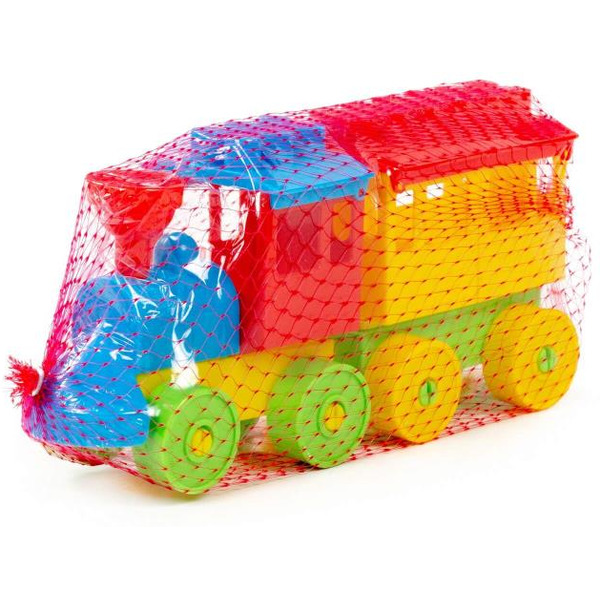 Конструктор Полесье 2037 Паровоз с одним вагоном