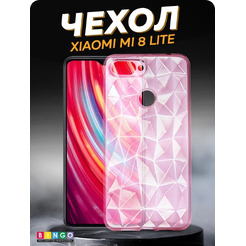 Бампер BINGO Diamond TPU для XIAOMI Mi 8 Lite Фиолетовый