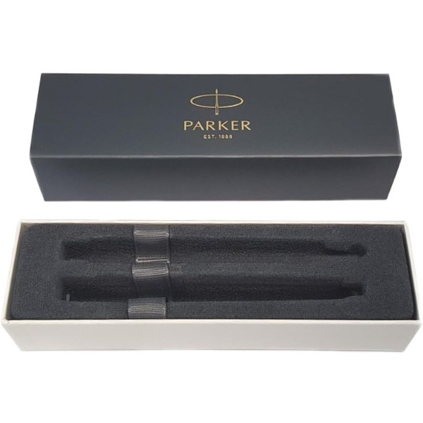 Набор ариковая ручка синяя и перьевая ручка PARKER Jotter Stainless Steel GT (143360)
