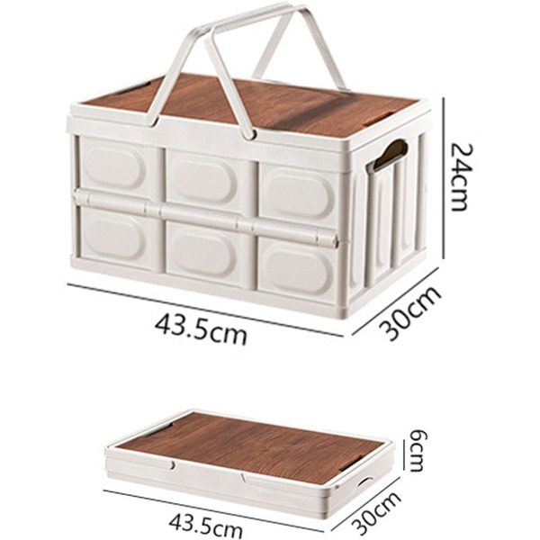 Органайзер складной со столиком и ручками Happy Home HH-003 (белый) 30л.