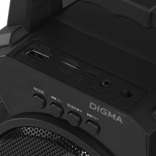 Портативная колонка  Digma D-PS1500 (черный)