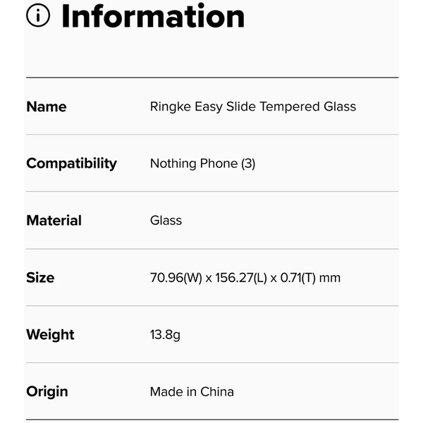 Защитное стекло Ringke EASY SLIDE 2шт для Nothing Phone (3)