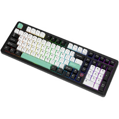 Компьютерная клавиатура AJAZZ AK980 V2 (черно-белая с бирюзовым)
