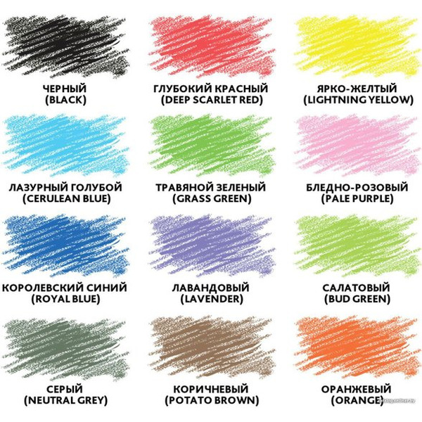 Набор цветных карандашей BRAUBERG 181661 (12 шт.)