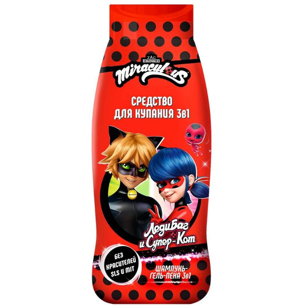 Средство для купания Miraculous Леди Баг и Супер Кот 400мл