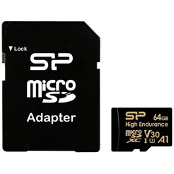 Карта памяти Silicon-Power Golden Series High Endurance microSDXC SP064GBSTXDV3V1HSP 64GB (с адаптером)