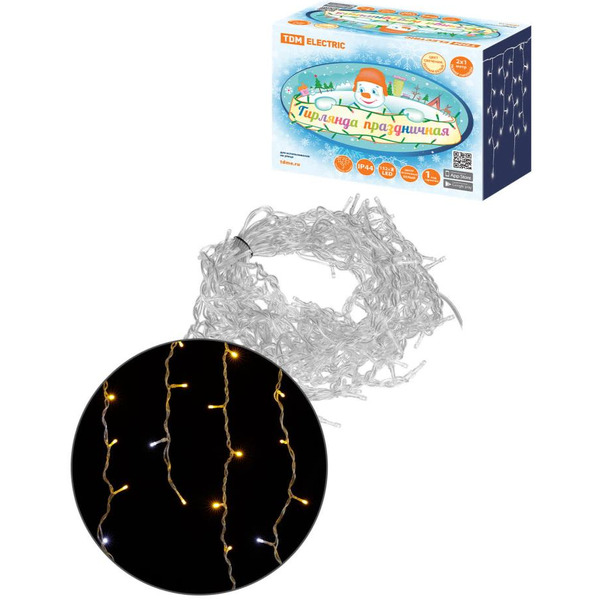 Гирлянда светодиодная TDM "Бахрома" 2х1 м, 152LED SQ0361-0099