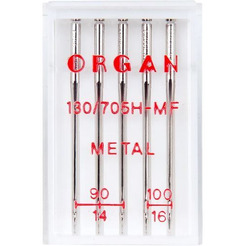 Иглы для работы с металлизированными нитями Organ 5/90-100 Blister