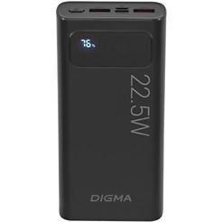 Мобильный аккумулятор Digma DGPF20A 20000mAh (черный)