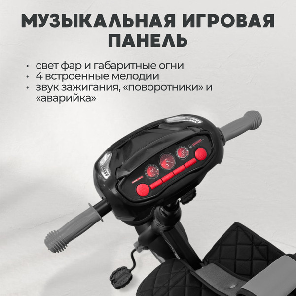 Беговел-велосипед Bubago Dragon BG 161-3 (темно-серый)