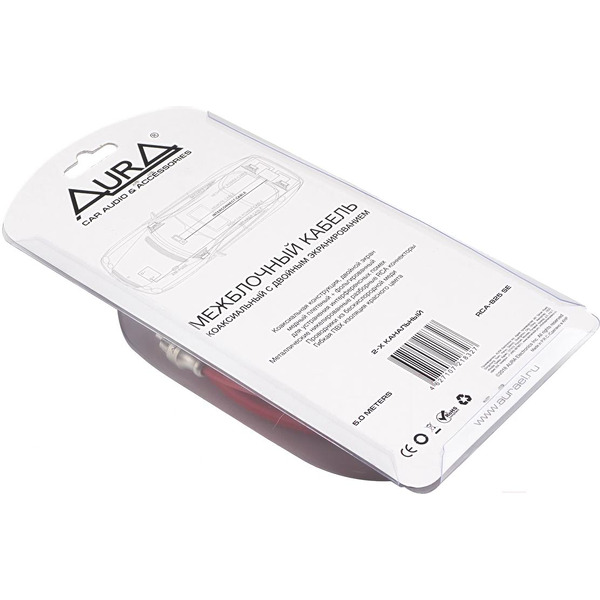 Кабель Aura RCA - RCA RCA-B25 SE (5 м, красный)