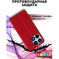 Чехол-книга BINGO Book для HONOR X8a красный