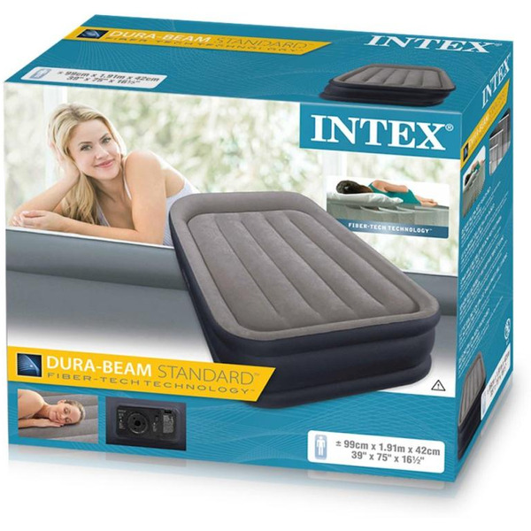 Надувная кровать с подголовником INTEX Deluxe Pillow Rest Raised Bed 64132