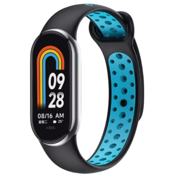 Ремешок Bingo Sport для Xiaomi Mi Band 8 Черный с синим