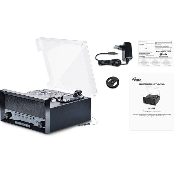 Виниловый проигрыватель RITMIX LP-400B Black