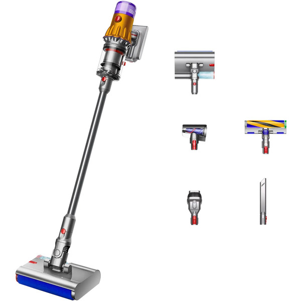 Вертикальный пылесос DYSON V12s Submarine Compete 499067-01 желтый/никель + Red Line BS-01 16A