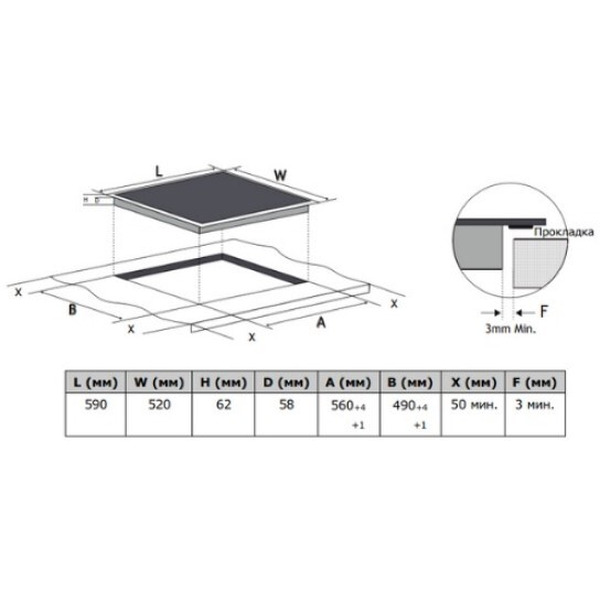 Варочная панель Akpo PIA 60 940 14CC BL