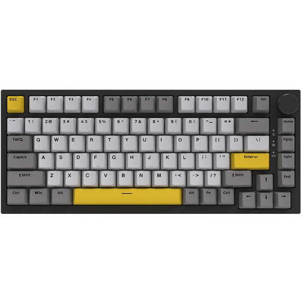 Компьютерная клавиатура AJAZZ AK820 (серо-бело-желтая)