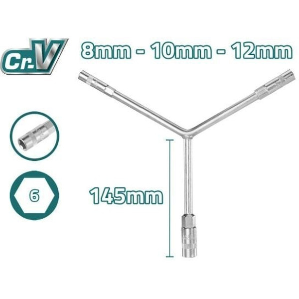 Ключ торцевой Y-образный Total THYSW081012