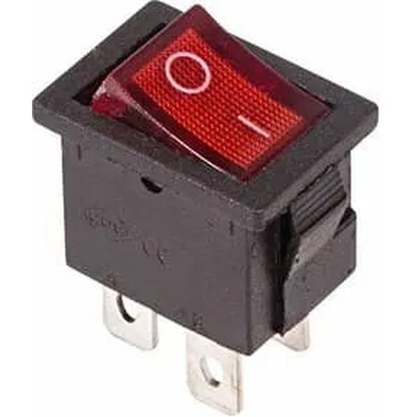 Выключатель клавишный Rexant 06-0300-A (6А (4с) ON-OFF красный)