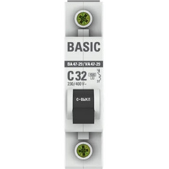 Выключатель автоматический EKF Basic ВА 47-29 1P 32А (C) 4,5кА