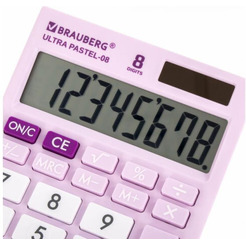 Калькулятор BRAUBERG Ultra Pastel-08-PR (250516)