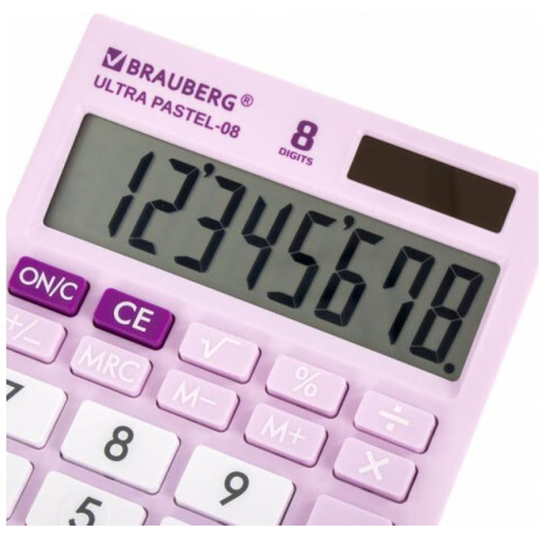 Калькулятор BRAUBERG Ultra Pastel-08-PR (250516)