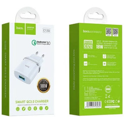 Зарядное устройство HOCO C12Q (белый)