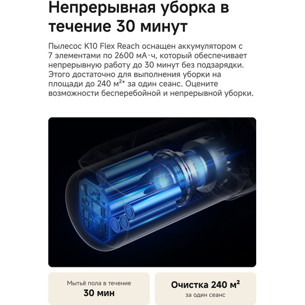 Беспроводной пылесос для сухой и влажной уборки Trouver Wet and Dry Vacuum K10 Flex Reach (HMH20A)