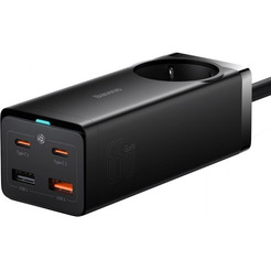 Сетевое зарядное Baseus GaN3 Pro Desktop Powerstrip AC+2U+2C 65W PSZM000901