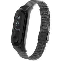 Ремешок Bingo Stainless Grid для Xiaomi Mi Band 3/4 Черный