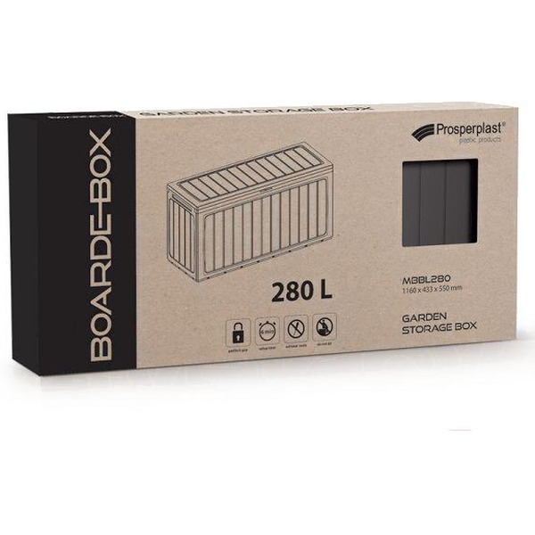 Садовый сундук Prosperplast Boardebox MBBL280-S433 (антрацит)