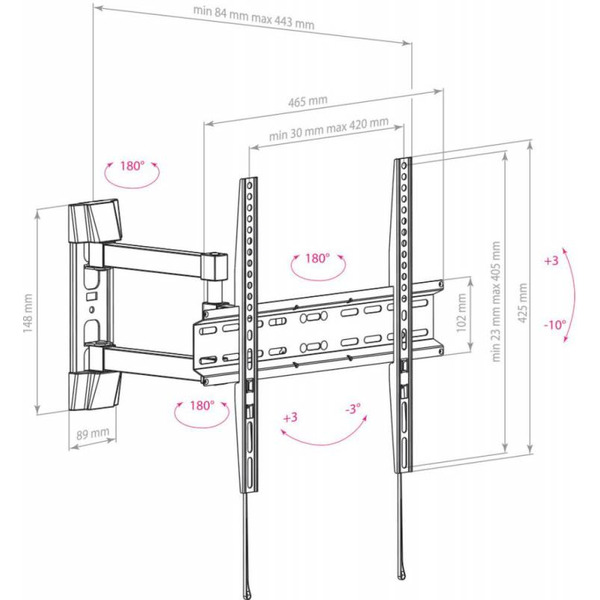 Кронштейн для телевизора Arm Media LCD-414