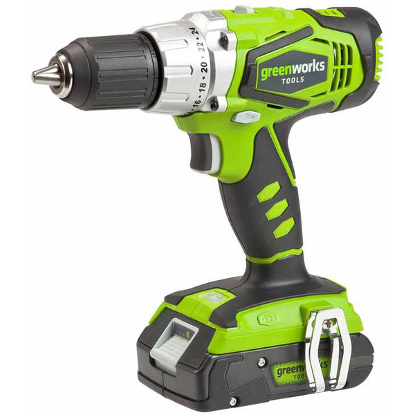 Аккумуляторная дрель-шуруповерт Greenworks G24DD без АКБ и ЗУ (3701507)