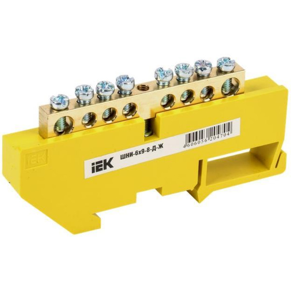 Шина PE "земля" на DIN-изол IEK YNN10-69-8D-K05