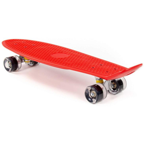 Доска роликовая Полесье 89502 (66 см) красная с чёрными колёсами