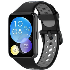 Ремешок Bingo Sport для HUAWEI Watch FIT 2 Classic/Active/Elegant (черный с серым)