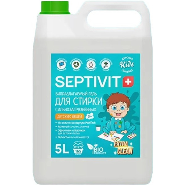 Гель для стирки Septivit Kids Сильнозагрязненное Детское Белье (5л)