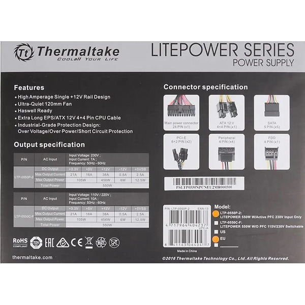 Блок питания Thermaltake Litepower LT-550P