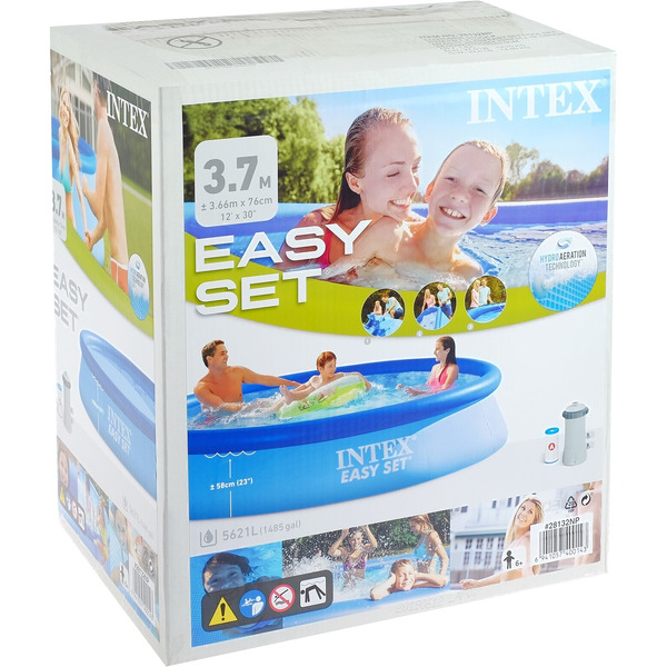Надувной бассейн INTEX Easy Set 28132NP (366х76 см) + фильтр-насос 220 В