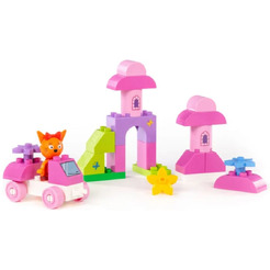 Конструктор Полесье Макси. Три кота. Карамелька на машинке 31277