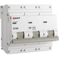 Выключатель автоматический EKF PROxima ВА 47-100 3P 100А (D) 10kA