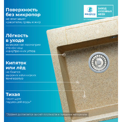 Кухонная мойка Polygran Argo 460 (песочный)