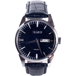 Наручные часы SKMEI 9073 (серебро/чёрные мужские)