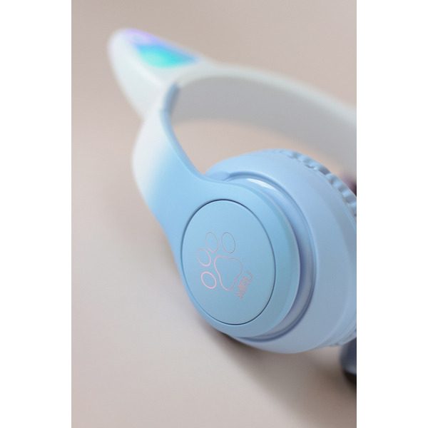 Наушники с ушками MIRU Cat EP-W10 (голубой)