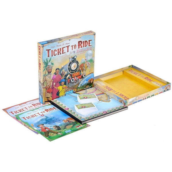 Настольная игра Hobby World 915678 Ticket to Ride: Индия и Швейцария