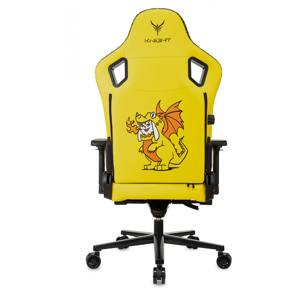 Игровое кресло Knight Craft Dragon (желтый экокожа)