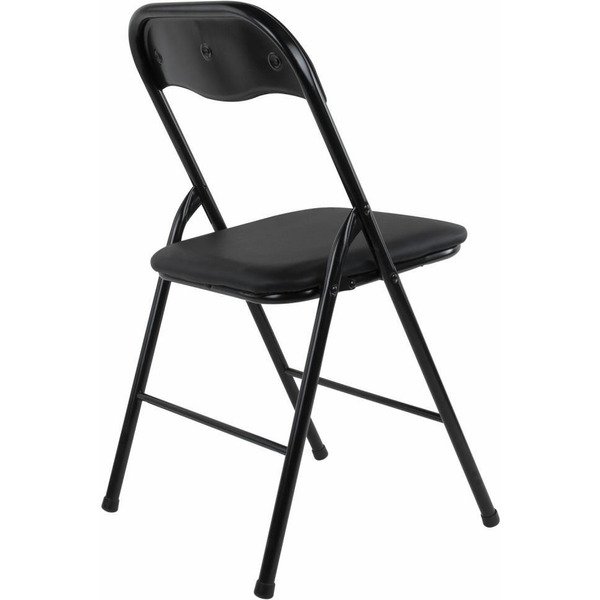 Стул складной BRABIX Golf CF-007 (черный каркас, кожзам черный) 533024